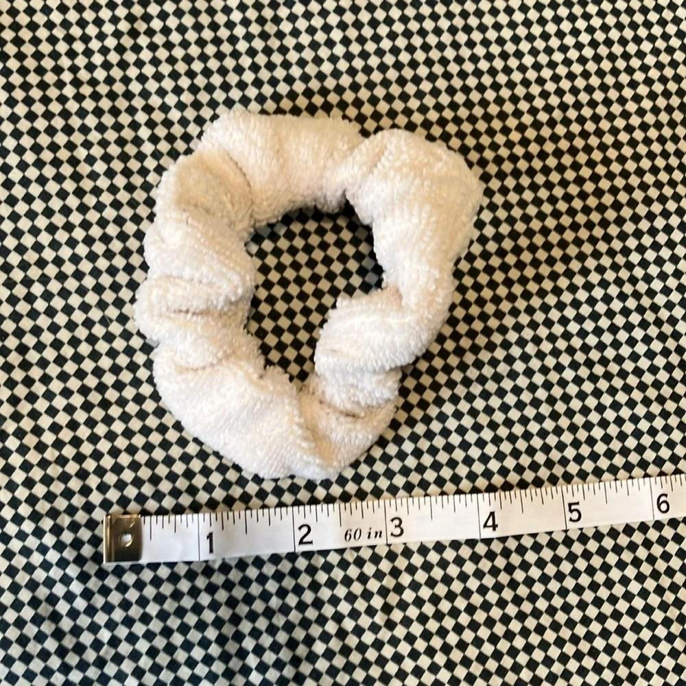 FREE white scrunchie hair elastic cloud tie hot topic